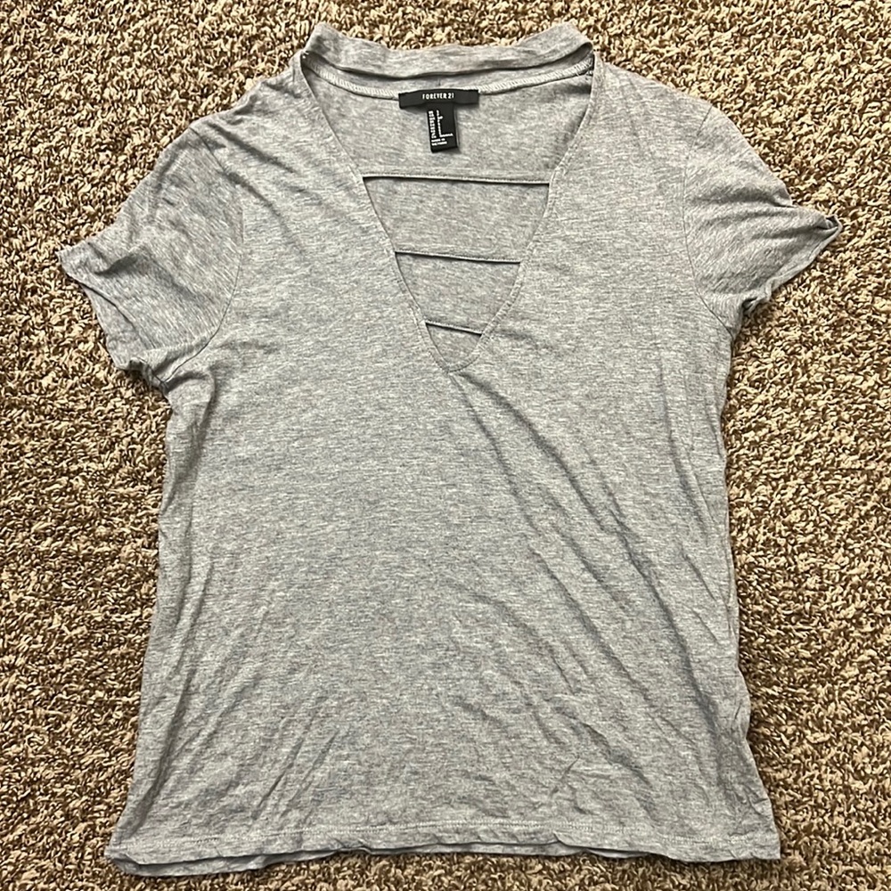 Forever 21 Short Sleeve V-Neck Tunic Size S